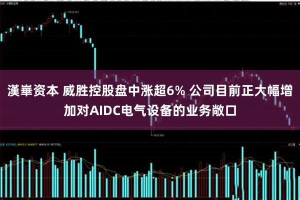 漢崋资本 威胜控股盘中涨超6% 公司目前正大幅增加对AIDC电气设备的业务敞口